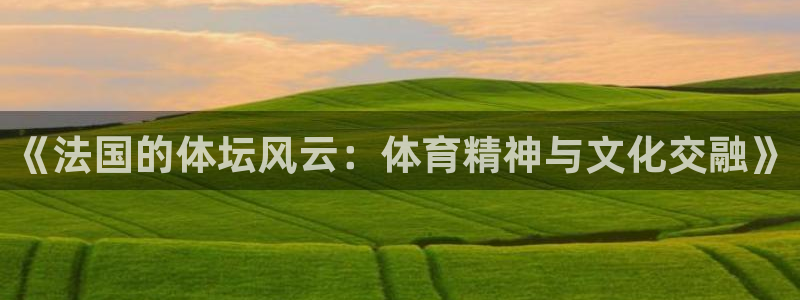 佛山市南海沐鸣2机电仪器有限公司：《法国的体坛风云：体育精神与文化交融》
